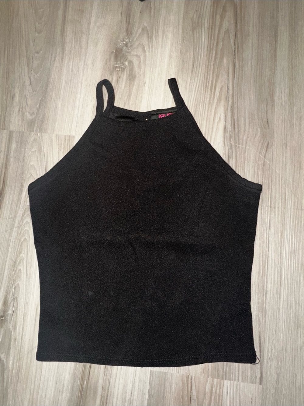 Krush Black High-Neck Ribbed Tank